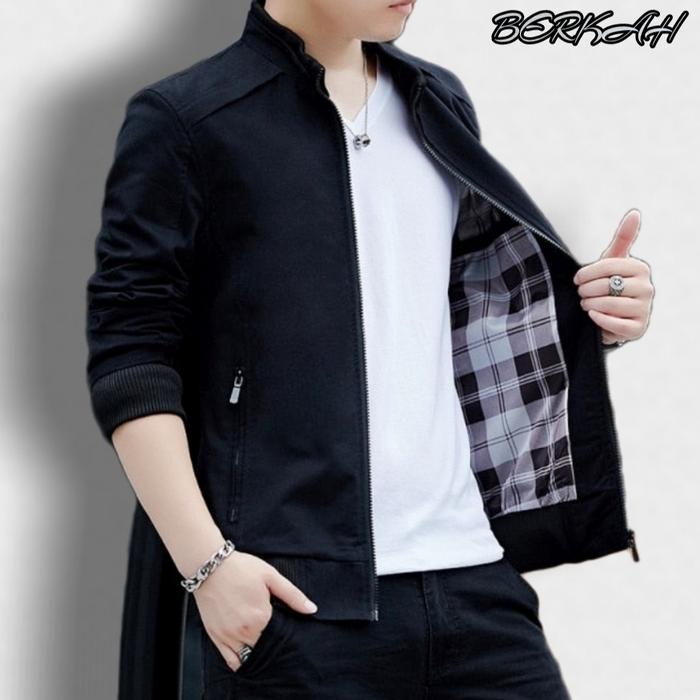 Gambar jaket terbaik terlaris pria/jaket dril bahan katun dril - Hitam, M dari BERKAH FAMILLLY undefined Tokopedia