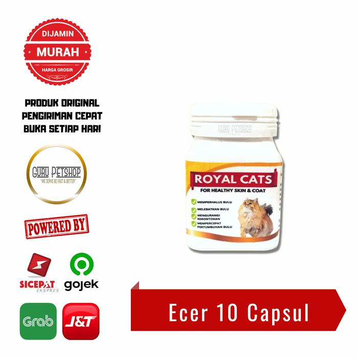 Gambar Vitamin Bulu Kucing Royal Cats Bulu Lebat Halus Anti Rontok Anti Jamur - Royal Ecer 10 dari Guru Petshop undefined Tokopedia