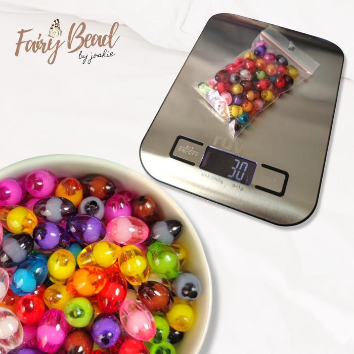 Gambar (30g) Manik Mote Akrilik Bening Manik Manik - B dari Fairy Bead undefined Tokopedia
