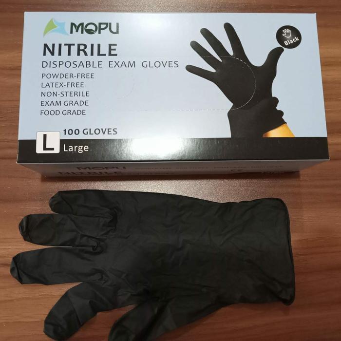 Mopu Glove Nitrile Black S, Suwarna
