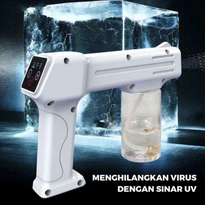 Gambar nano spray steam gun disinfektan portable wireless with UV light dari POFRE undefined Tokopedia
