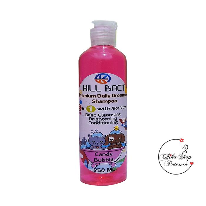 Gambar KILL BACT SHAMPO KUCING SHAMPO GROMING 3 IN 1 250ML PREMIUM CLASS - BABLE GUM dari Chika Chito undefined Tokopedia