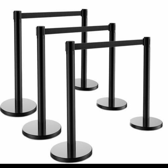 Gambar TIANG ANTRIAN HITAM per tiang - Hitam dari TIANG ANTRIAN undefined Tokopedia