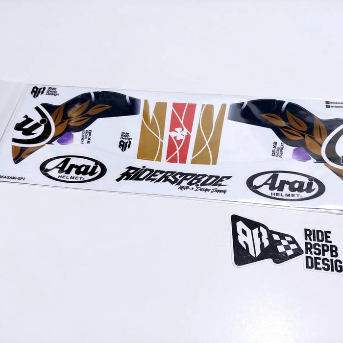Gambar STICKER DECAL SPOILER ARAI DF-X2 NAKAGAMI GP2 - S dari Team Ride undefined Tokopedia