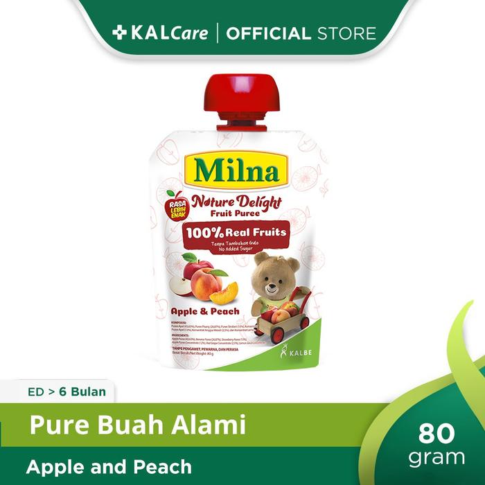 Gambar MILNA NATURE DELIGHT APPLE & PEACH 80 GR dari Btj susu & popok undefined Tokopedia