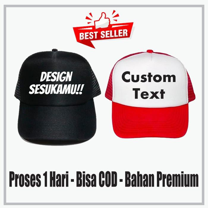 Jual Topi Trucker + Design suka suka 
