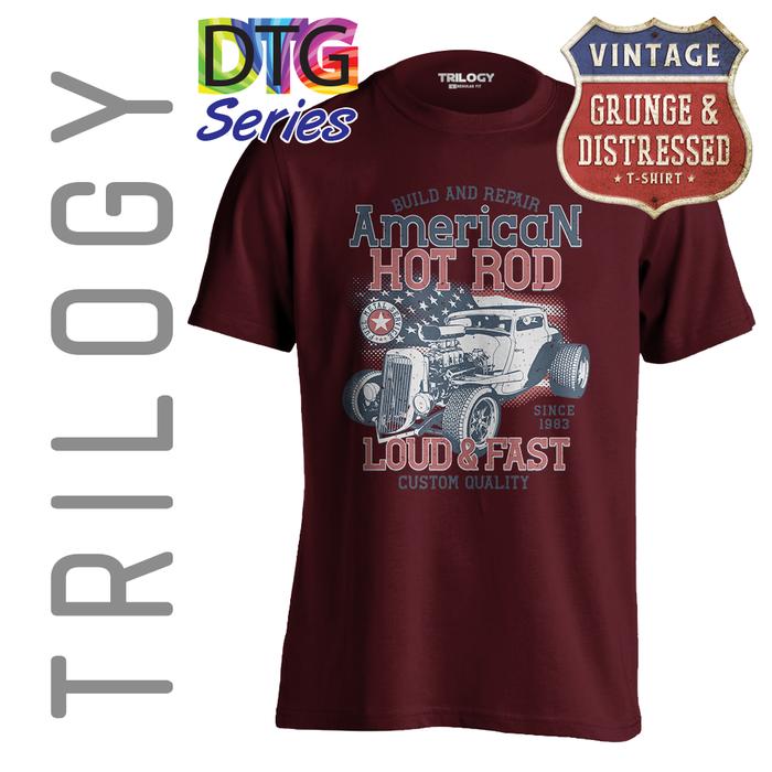 Gambar TRILOGY DTG 0655 - AMERICAN HOT ROD - Kaos Premium - Automotive - Maroon, L dari TRILOGY WEAR undefined Tokopedia