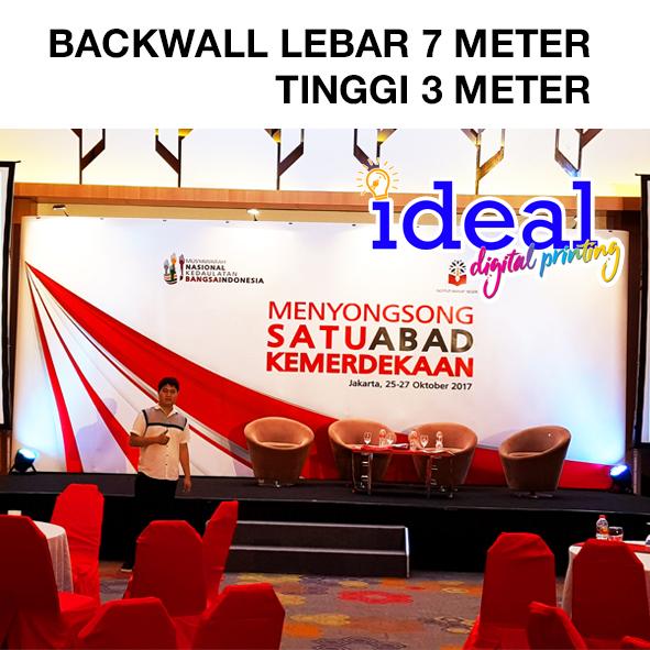 Gambar Backwall Backdrop Panggung Auditorium lebar 7 meter tinggi 3 meter - uk.575 x 300cm dari ideal digital printing undefined Tokopedia