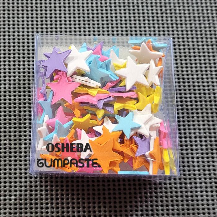Gambar Sprinkle gumpaste bintang/ star mix warna - warna mix dari osheba gumpaste undefined Tokopedia