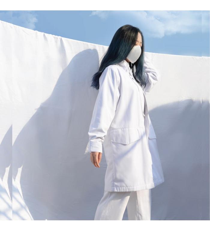 Gambar Jaket Pelindung Anti-Air dan Mikrobial Sritex - Ladies Long Coat - Putih, M dari tokosritex undefined Tokopedia