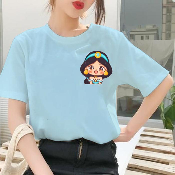 Gambar Kaos Princess Disney Wanita Oversize Dewasa - Biru Muda, L dari Onestop Fashion_NEW undefined Tokopedia