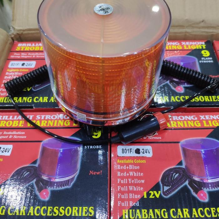Gambar Lampu strobo led rotator warning light 24volt DC kuning magnet dari Sumber karunia abadi auto undefined Tokopedia