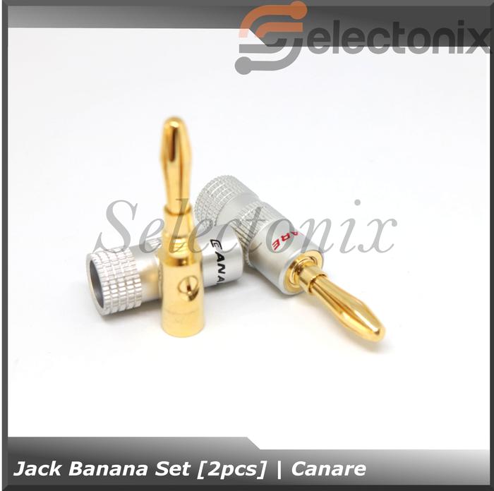 Gambar Jack / Plug Banana 1 Set (2 pcs) | Canare - Silver dari Selectonix undefined Tokopedia