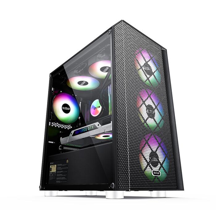 Gambar PCCOOLER PLATINUM MM200 MESH Gaming Case - Hitam dari MXKomputer_NEW undefined Tokopedia
