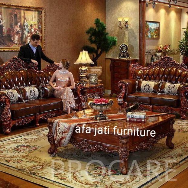 Gambar kursi tamu klasik royal ukir mewah sofa rahwana belagio furniture dari afajatifurniture undefined Tokopedia