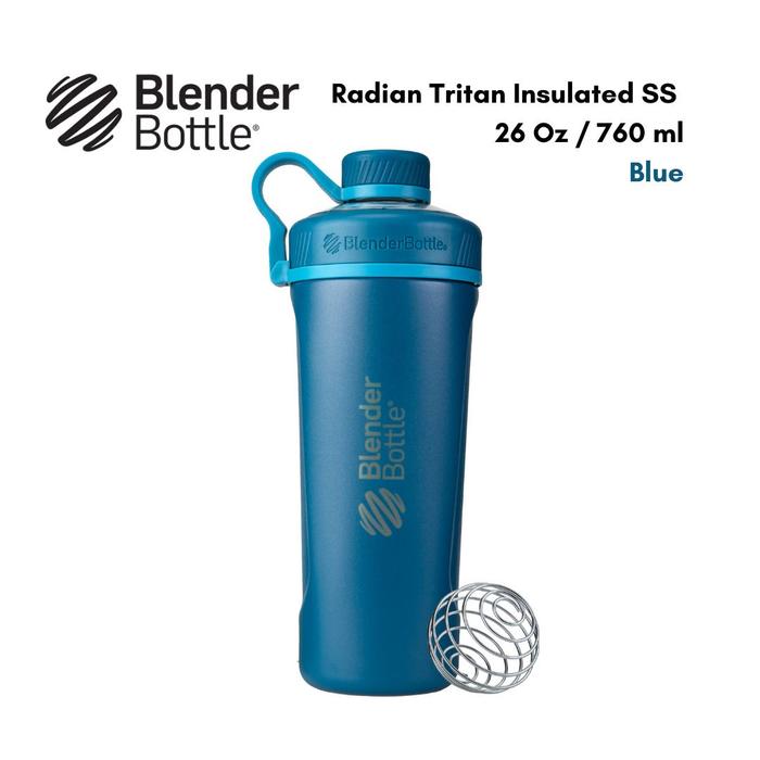 Gambar Botol Minum Shaker Blender Bottle RADIAN Stainless Steel Fitness Gym - Blue dari Milowstore_NEW undefined Tokopedia
