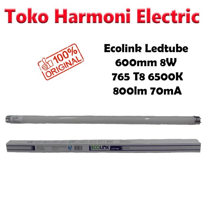 Gambar Lampu TL LED Tube T8 8 Watt 8W ECOLINK 6500k Putih - TL LED 8W dari Harmoni Elektrik undefined Tokopedia