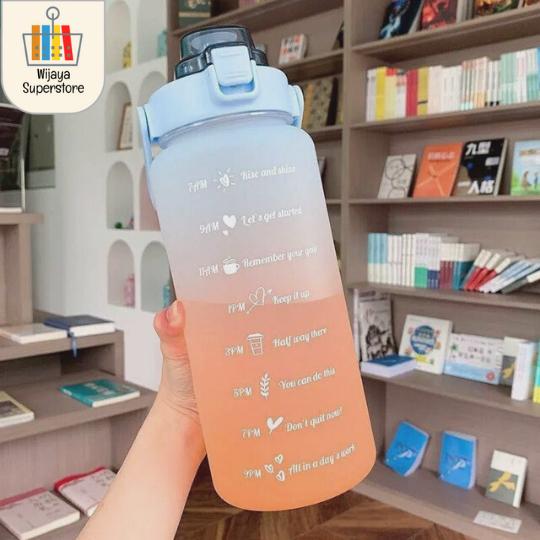 Gambar Botol Minum Pelangi Motivasi 2 Liter - Botol Korea Viral Jumbo Besar - BLUE dari Wijaya Superstore undefined Tokopedia