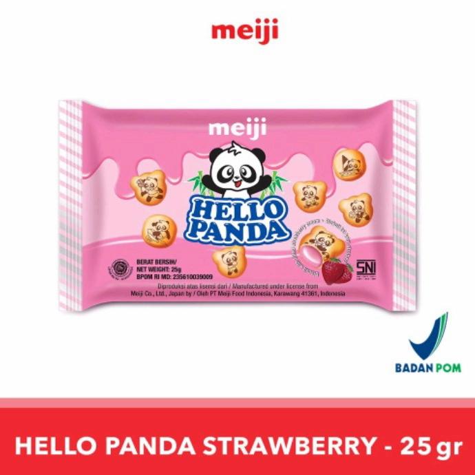 Gambar Meiji Hello Panda Biskuit Isi 45gr All variant - Helo Panda Chocolate - Strawberry 25gr dari sertamart undefined Tokopedia