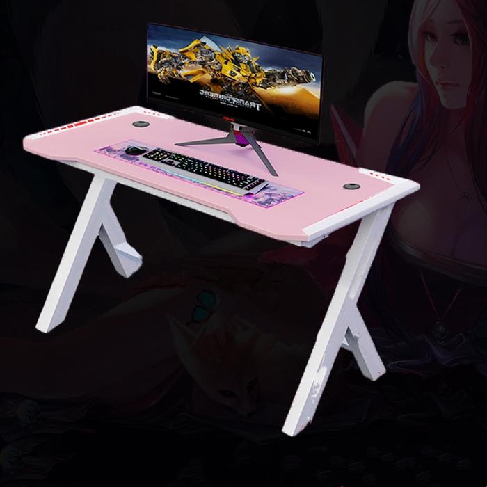 Gambar Meja Gaming Meja Komputer Meja Kerja MG813 - Pink dari Highline Furniture undefined Tokopedia