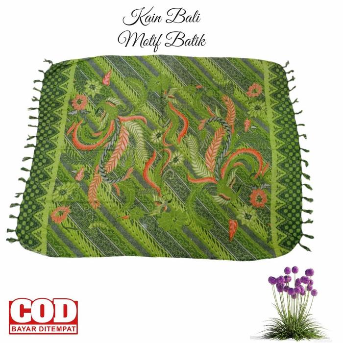 Gambar Kain Pantai/Kain Bali/Motif Batik-Sarung batik Motif Pantai - Hijau dari Lalakushop undefined Tokopedia
