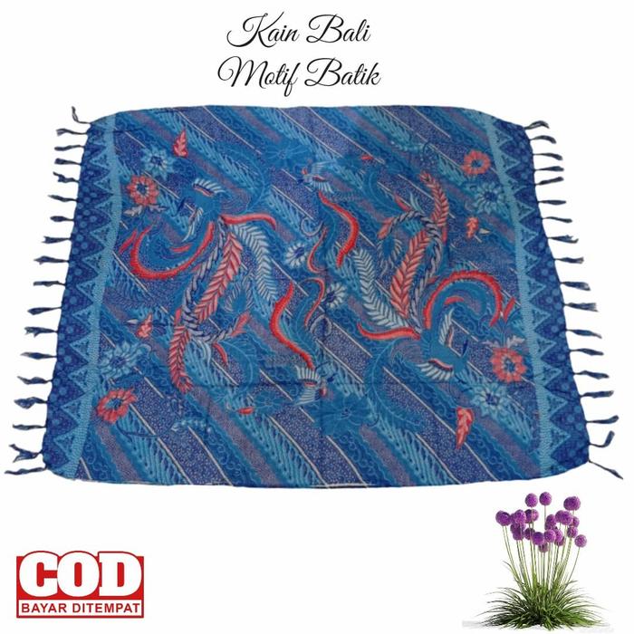 Gambar Kain Pantai/Kain Bali/Motif Batik-Sarung batik Motif Pantai - Biru dari Lalakushop undefined Tokopedia