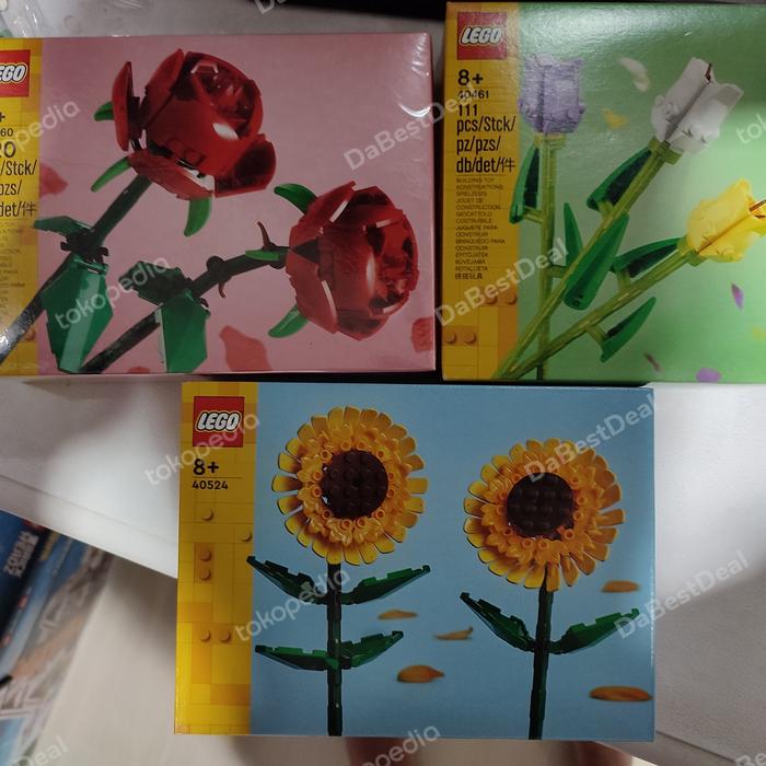 Gambar lego tulip - roses - sunflower bundle set dari DaBestDeal undefined Tokopedia