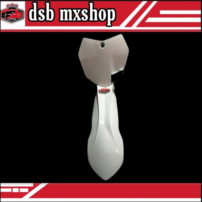 Gambar SPAKBOR DEPAN DAN PAPAN NOMER KTM SIXDAY MERK GORDON - Putih dari dsb mxshop undefined Tokopedia