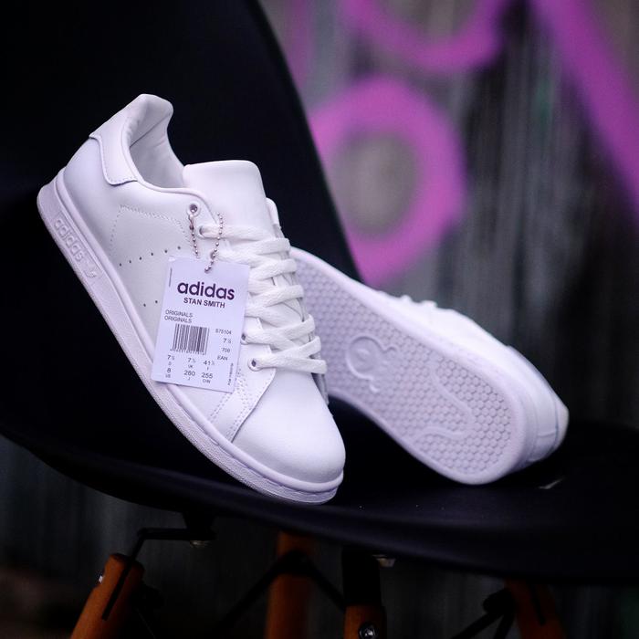 Jual Sepatu Sneakers Casual Original ADIDAS STAN SMITH ALL WHITE
