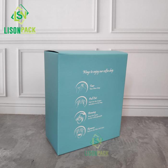 Gambar Kemasan Box Coffee | Box Drip Sachet |Box Sachet | Kemasan Box Warna - Biru Muda dari Lison Pack undefined Tokopedia