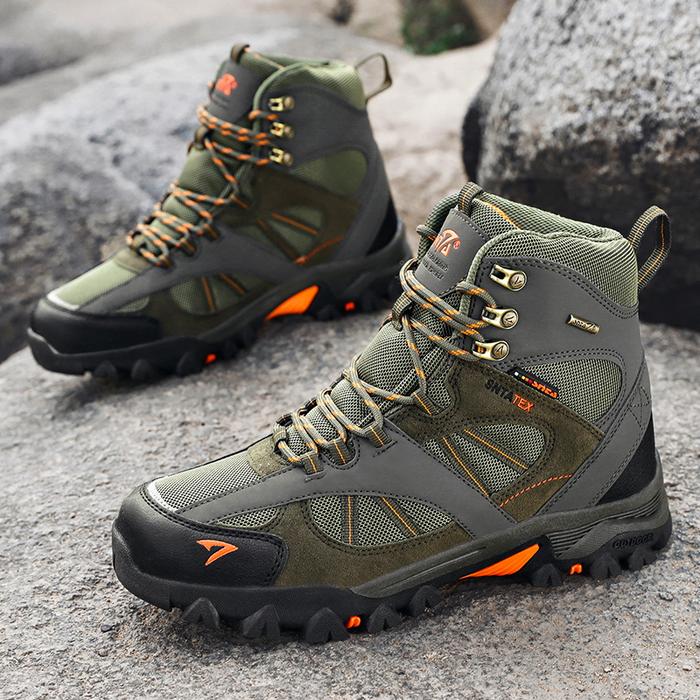 Gambar Sepatu Hiking Boot Tinggi Snta 499 Green Oren Trekking/Gunung/Outdoor - 39 dari Okebuy Belanja Online undefined Tokopedia