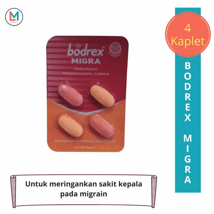 Gambar Bodrex Migra | 1 Strip Isi 4 Kaplet | Obat Sakit Kepala Migrain dari Ladza Medica undefined Tokopedia
