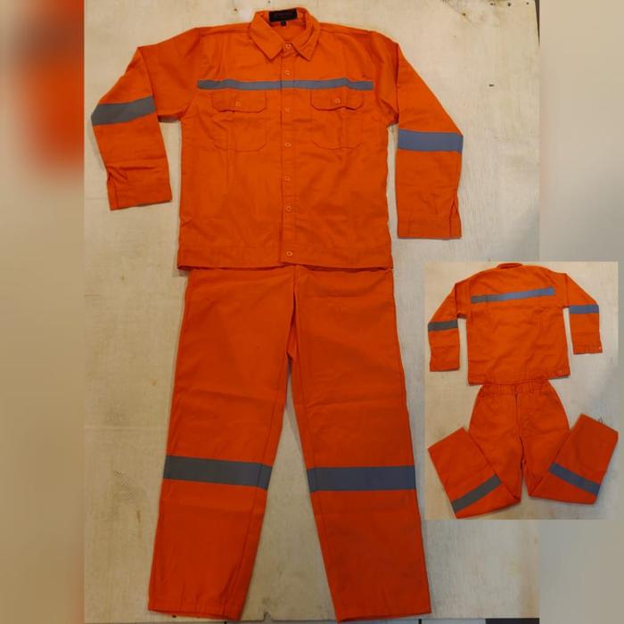 Gambar Wearpack Baju Celana Terpisah Seragam safety Berikut K3 M/P - Orange, XXXL dari AnugerahLG12 undefined Tokopedia