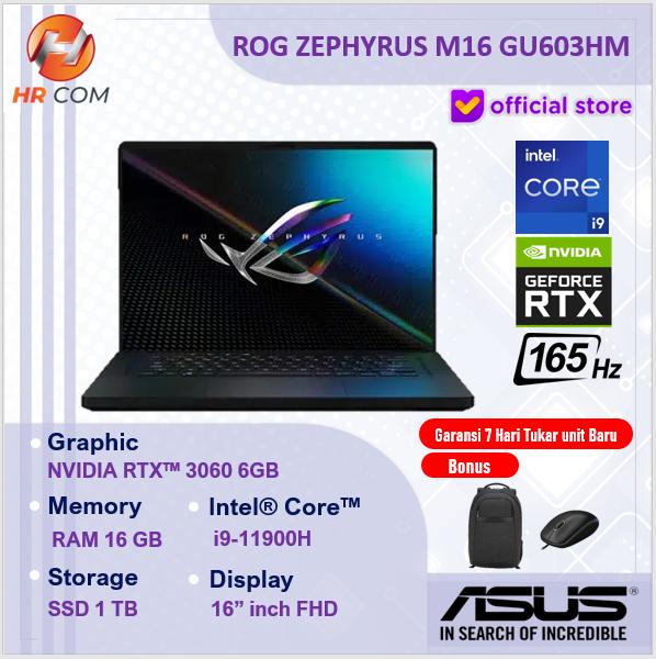Gambar Asus ROG Zephyrus M16 GU603HM RTX3060 i9 11900H 16GB 1TB SSD 16"FHD dari GADGET SULTAN ID undefined Tokopedia