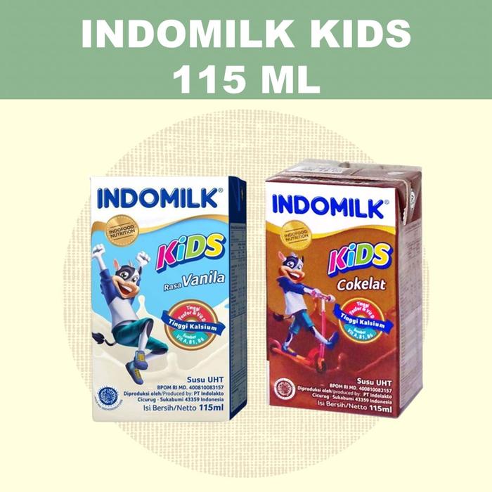 Gambar Indomilk Kids 115ml. susu UHT anak. DUS - Vanila dari happy tummy.id undefined Tokopedia