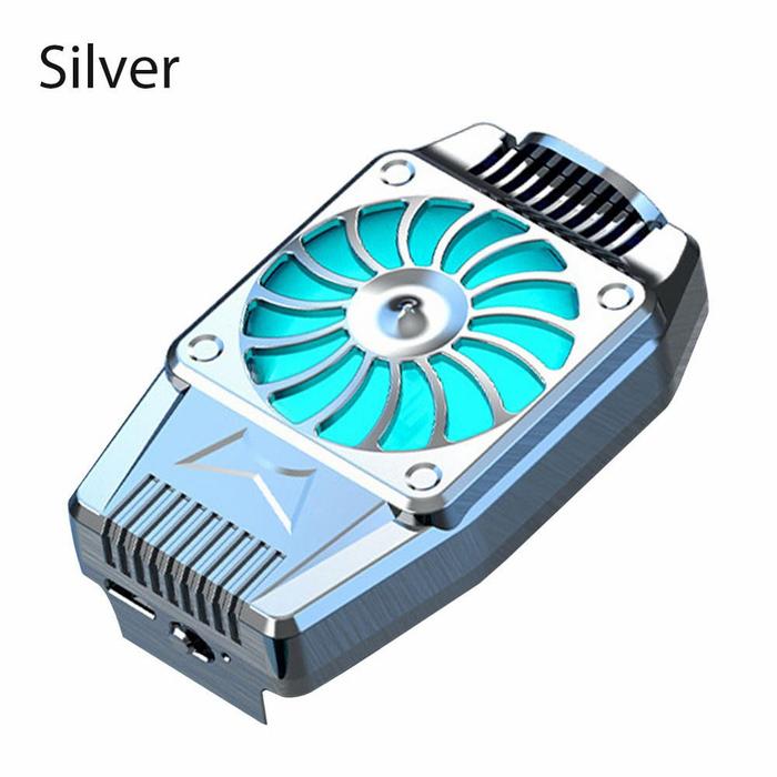 Gambar Smartphone Cooling fan Pad Kipas Pendingin HP Gaming Cooler Handphone - SILVER dari ToserbaJr undefined Tokopedia