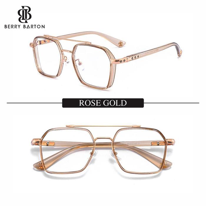 Gambar Berrybarton Kacamata Iron Man Photocromic Anti Radiasi K0039 - Rose Gold, Blueray normal dari berrybarton.kacamata undefined Tokopedia
