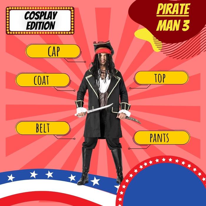 Gambar Kostum cosplay bajak laut pirate kostum. Kostum Pirate Dewasa - Pirate Man 1 dari Costumehouse-rentalkostum undefined 4 Tokopedia