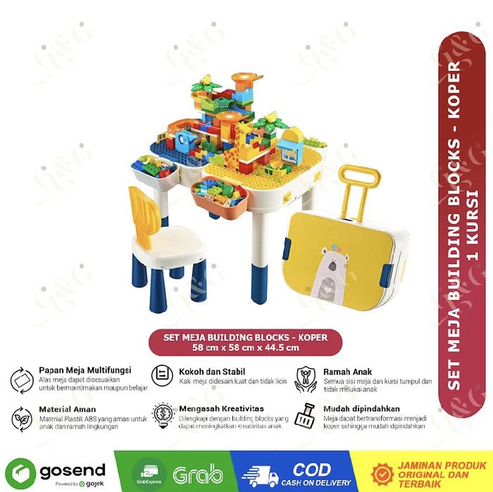 Gambar meja building blocks set / meja edukasi anak dari EA_MASK_ORIGINAL undefined Tokopedia