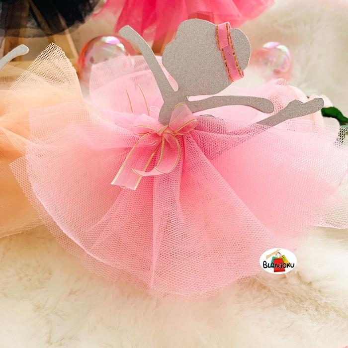Gambar Balerina Tule Dress Topper Cake Birthday / Hiasan Kue Ultah Ballerina - Pink Soft, Balerina only dari Juragan Topper undefined Tokopedia