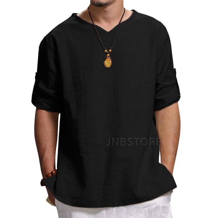 Gambar Baju Koko Lengan Panjang IBRAHIM Polos Koko Pria Muslim Terbaru - Hitam, L dari JNB Store ID undefined Tokopedia