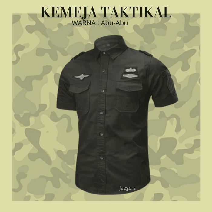 Gambar Kemeja Tactical Pria Lengan Pendek Abu Seragam Kerja PDL PDH Kasual - Abu-abu, S dari Noorme By Noorme undefined Tokopedia