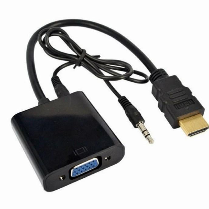 Gambar converter hdmi to vga plus audio kabel hdmj ke vga audio - hdmi-vga audio dari BMS AKSESORIS undefined Tokopedia