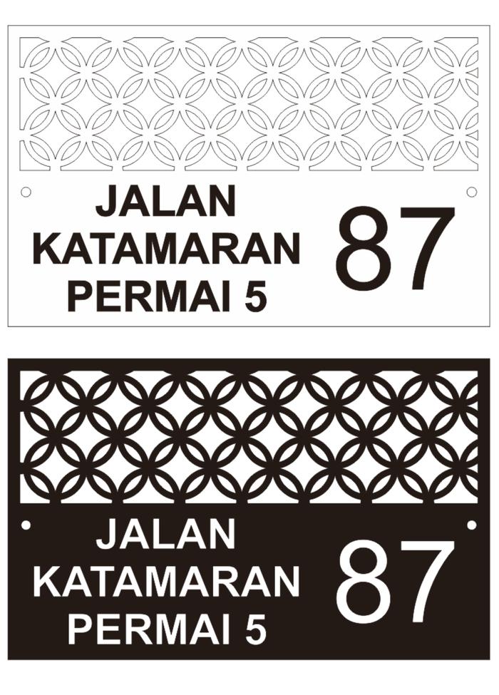 Gambar Custom akrilik alamat / nomor rumah / apartemen murah - Bermotif - A1, 40 x 25 cm dari TOPIDEAS undefined Tokopedia