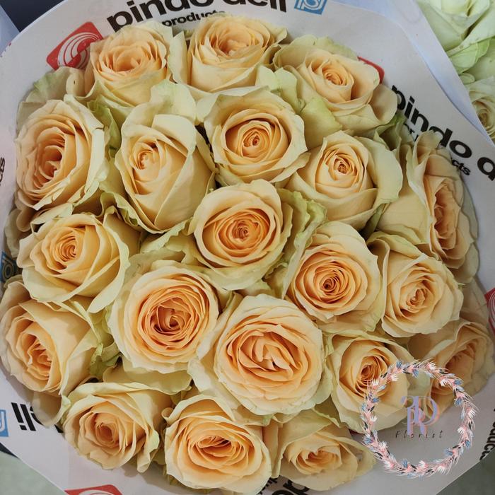 Gambar Bunga Mawar Bandung Segar (Bunga Segar Jakarta) - peach dari 3rd florist undefined Tokopedia