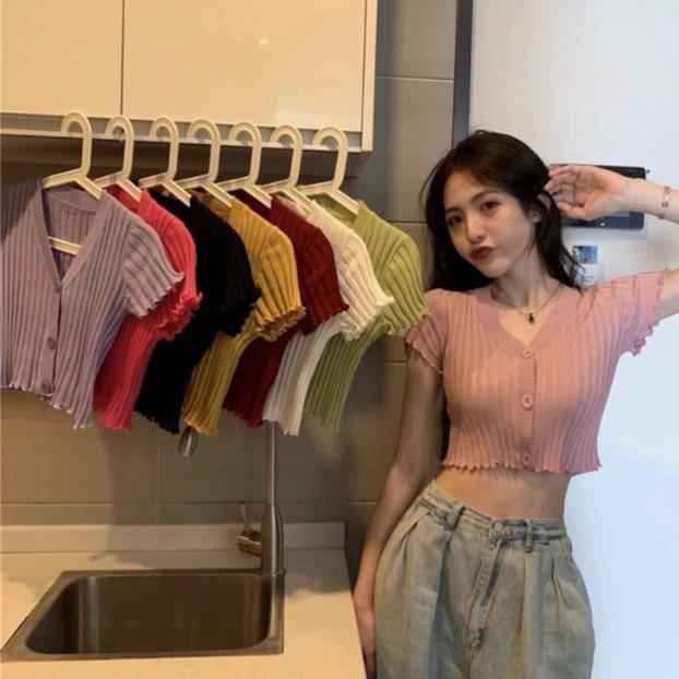 baju crop top korea