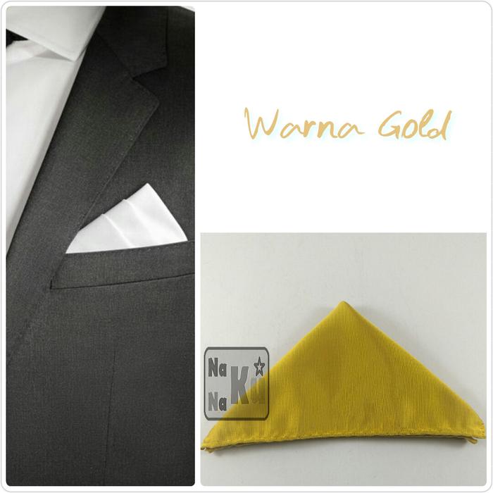 Gambar Pocket Square / Sapu Tangan Jas / Sapu Tangan Saku - Gold dari Nanaku Online Shop_NEW undefined Tokopedia