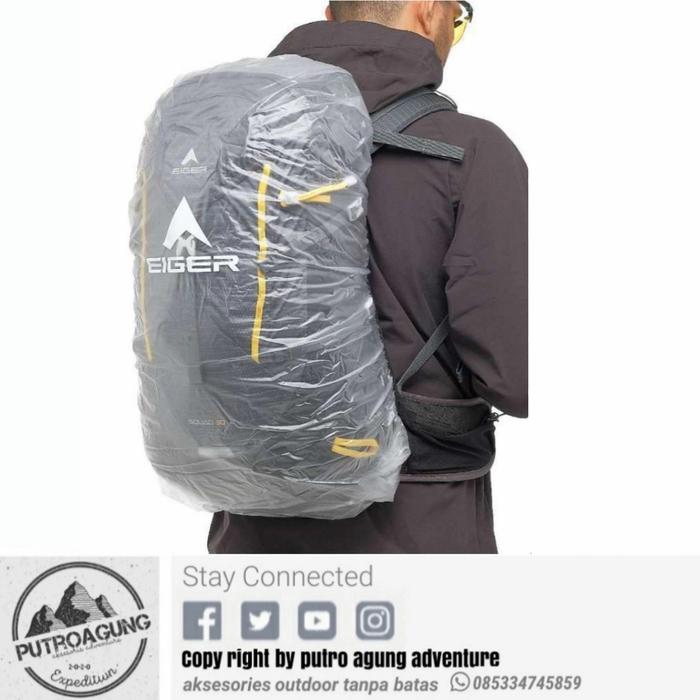 Gambar Rain Cover Bag Eiger Original 45-55L - Putih dari Putro Agung Adventure undefined Tokopedia