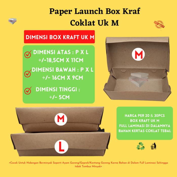 Gambar lunch box paper coklat size M/kotak makan coklat - lunch box M 25 dari DIY Plastik undefined Tokopedia