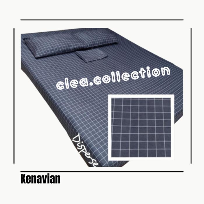 Gambar SPREI SET 140x200 TINGGI 20cm KOTAK PUTIH,HITAM,ABU,NAVI,MARUN - KOTAK KENAVIAN, 140×200×20cm dari clea collection sprei undefined Tokopedia